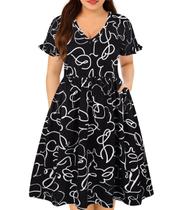 Vestido RITERA Plus Size para mulheres, verão, primavera e praia Vestido RITERA Plus Size para mulheres, verão, primavera e praia