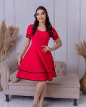 Vestido Rodado Evangelico Lindo Sem Estampa Gode Lindo Liso