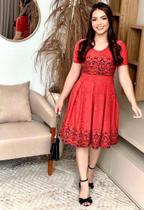 Vestido Rodado Godê Plus Size Princesa Evangélico Social Festas Midi Médio Barato