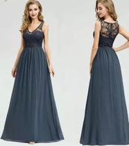 Vestido rodado seda chiffon Festa