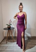 Vestido Rosa Brilhante em Paetê Tamanho 40 ao 46