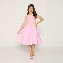 Vestido Rosa Claro Infantil Lese Festa Aniversário