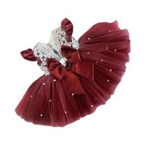 Vestido Rosa de Princesa para Meninas - Ideal para Primeiro Aniversário, Casamento e Festas (1-5 anos)