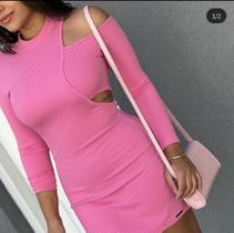 Vestido rosa em elacanca tamanho unico Vestido rosa em elacanca tamanho unico