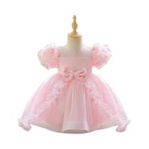 Vestido Rosa Floral Elegante Para Meninas Pequenas, Vestido De Princesa Para Casamento, Baile De