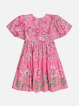 Vestido rosa florido