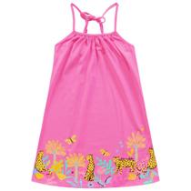 Vestido rosa guepardo floral Kiko e Kika Vestido rosa guepardo floral Kiko e Kika