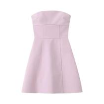 Vestido Rosa Mini Sem Alças - Estilo Sexy e Chic para Festa - Outono 2024 Vestido Rosa Mini Sem Alças - Estilo Sexy e Chic para Festa - Outono 2024