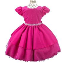 Vestido rosa pink brilho luxo cinto em strass d4218-25