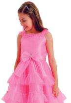 Vestido Rosa Pink Tule Infantil Petit Cherie