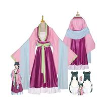 Vestido Rosa plus Size Maomao Cosplay Peruca Anime the Apothecary Para Mulheres Festa De Halloween