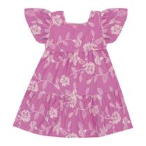 Vestido Rosa Primeiros Passos Pulla Bulla Menina - 53319-13 Vestido Rosa Primeiros Passos Pulla Bulla Menina - 53319-13