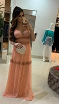 Vestido Rose Tulle Drapeado Vestido Rose Tulle Drapeado