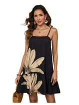Vestido RoseSeek Floral Boho Flowy Mini Cami Ruffle Bainha Feminina
