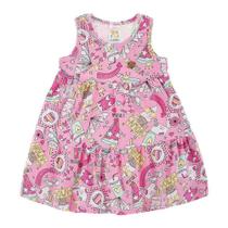 Vestido Rotativo Chiclete Bebê Menina Cotton 39108-5 - Pulla Bulla Vestido Rotativo Chiclete Bebê Menina Cotton 39108-5 - Pulla Bulla