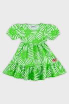 Vestido Roupa Infantil Estampa Floral Soltinho Leve Confortável Decote Redondo Delicado Fakini