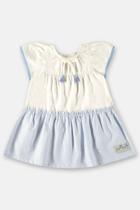 Vestido Roupa Infantil Menina Up Baby Moda Primavera Verão C/ Elástico Na Gola Confortável Leve