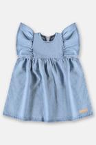 Vestido Roupa Jeans Soft Infantil Menina Confortável Leve Soltinho Ideal Dias Quentes Up Baby