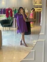 vestido roxo comfort tecido maquinetado m vestido roxo comfort tecido maquinetado m