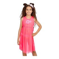 Vestido saída piscina tule pink siri kids infantil larissa 39153 Vestido saída piscina tule pink siri kids infantil larissa 39153