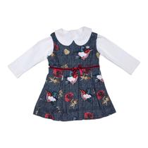 Vestido Salopete Infantil Menina Beija Flor Meia Estação Inverno Verão Conjunto Vestido Salopete Infantil Menina Beija Flor Meia Estação Inverno Verão Conjunto