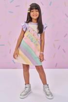 Vestido Salopete Infantil Menina Colors com Blusa Kukiê