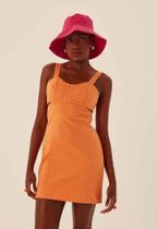 Vestido Sarja Laranja Tam 20