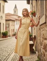 Vestido Sarja Murau 120383 42 Amarelo