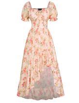 Vestido Scarlet Darkness Cottagecore Corset Floral Chiffon