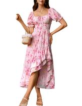 Vestido Scarlet Darkness Cottagecore Corset rosa Chiffon S