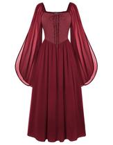 Vestido Scarlet Darkness Renaissance Fairy Woman vermelho Vestido Scarlet Darkness Renaissance Fairy Woman vermelho
