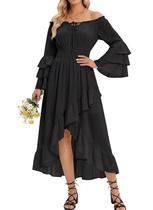 Vestido Scarlet Darkness Renaissance Off Shoulder Black M Vestido Scarlet Darkness Renaissance Off Shoulder Black M