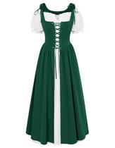 Vestido Scarlet Darkness Renaissance Off Shoulder verde escuro M Vestido Scarlet Darkness Renaissance Off Shoulder verde escuro M