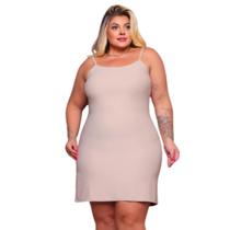 Vestido Segunda Pele Plus Size Midi Tecido Premium Anagua Combinação