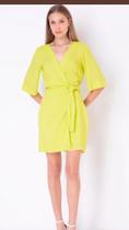 Vestido seiki verde lima