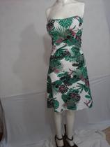 Vestido sem alça em malha fria estampado floral (Tam: M) Vestido sem alça em malha fria estampado floral (Tam: M)