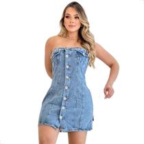 Vestido sem alça Jeans Moda Feminina De Luxo