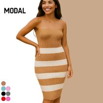 Vestido sem alça Tricot Modal Premium