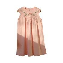 Vestido Sem Mangas com Bordado de Flores, Estilo Casual e Campestre, para Meninas de 2 a 7 Anos Vestido Sem Mangas com Bordado de Flores, Estilo Casual e Campestre, para Meninas de 2 a 7 Anos