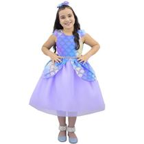 Vestido Sereia Tule Lilás Com bordado Em perolas na Cintura Vestido Sereia Tule Lilás Com bordado Em perolas na Cintura