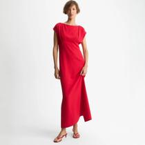 Vestido Shoulder Reto Fenda Vestido Shoulder Reto Fenda