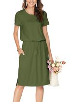 Vestido Simier Fairy Summer Casual Army Green XL para mulheres Vestido Simier Fairy Summer Casual Army Green XL para mulheres