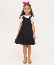 Vestido Sobreposição Infantil Babado Marisa Tam 4 a 10-22052 Vestido Sobreposição Infantil Babado Marisa Tam 4 a 10-22052