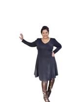 Vestido Social Evase Manga Longa Moda Evangelica Quentinho Inverno 223