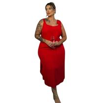 Vestido Social Midi em Viscolinho Vermelho Laço Alça Arruaça Até o G7 Vestido Social Midi em Viscolinho Vermelho Laço Alça Arruaça Até o G7