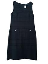 Vestido Social Preto de Laise e Crepe