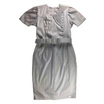 Vestido Social Silver Prata Bengaline com Manga Bella Herança