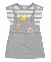 Vestido Sol Infantil Menina com Brilho em Malha - MalweeKids Vestido Sol Infantil Menina com Brilho em Malha - MalweeKids