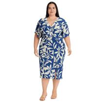 Vestido Solto Estampado Midi Flor De Lis Vestido Solto Estampado Midi Flor De Lis