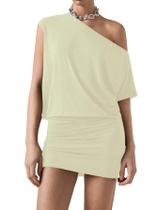 Vestido SOLY HUX, minivestido feminino Bodycon com ombros largos